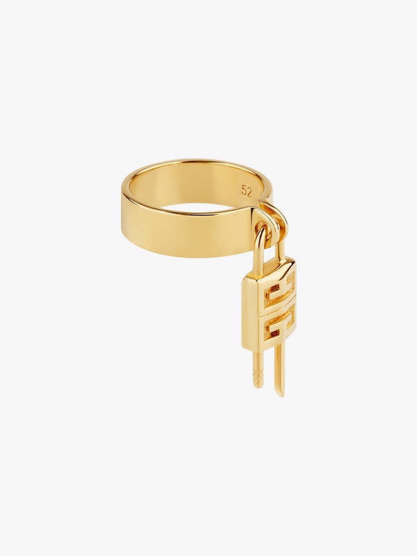 Givenchy Mini Lock Ring In Metal