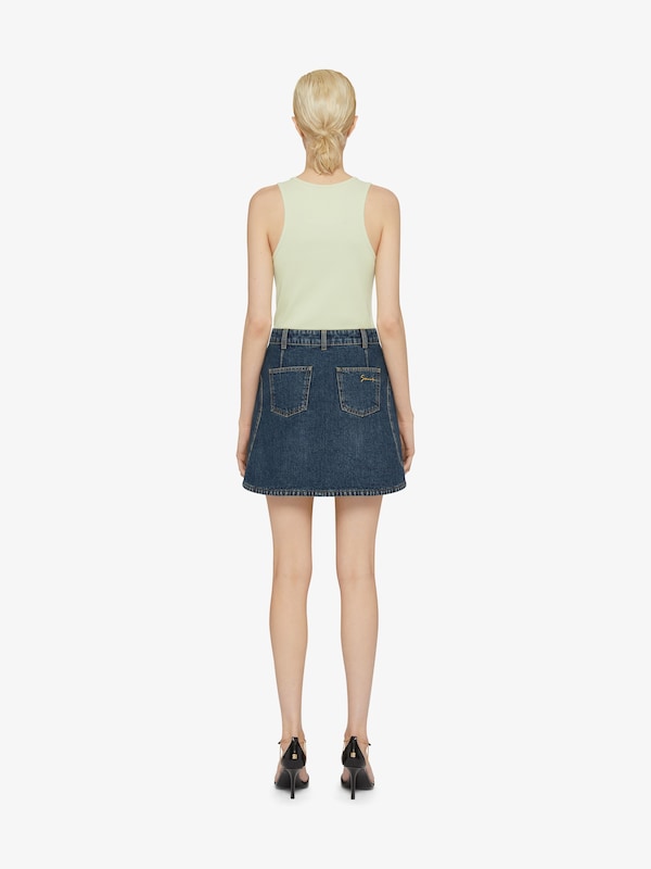 Givenchy Mini Skirt In Denim