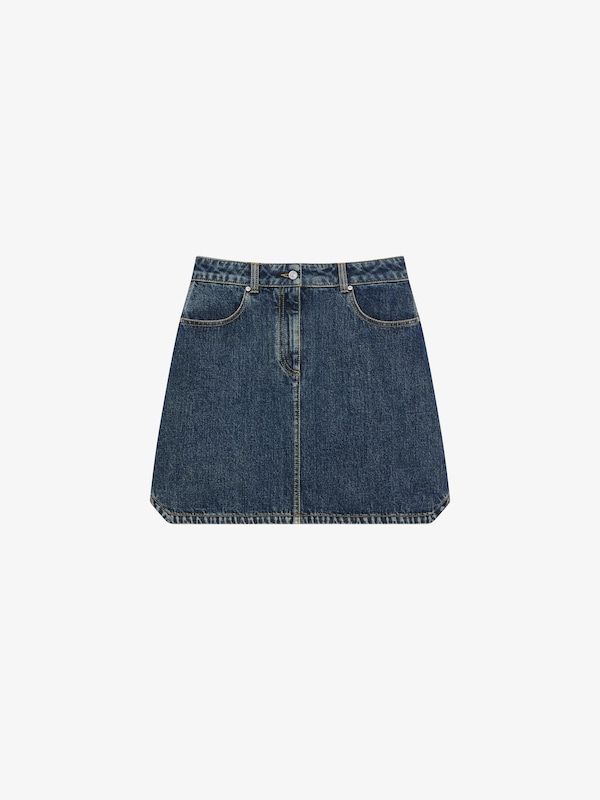 Givenchy Mini Skirt In Denim