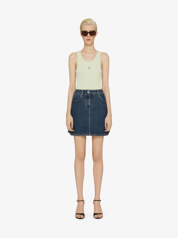 Givenchy Mini Skirt In Denim