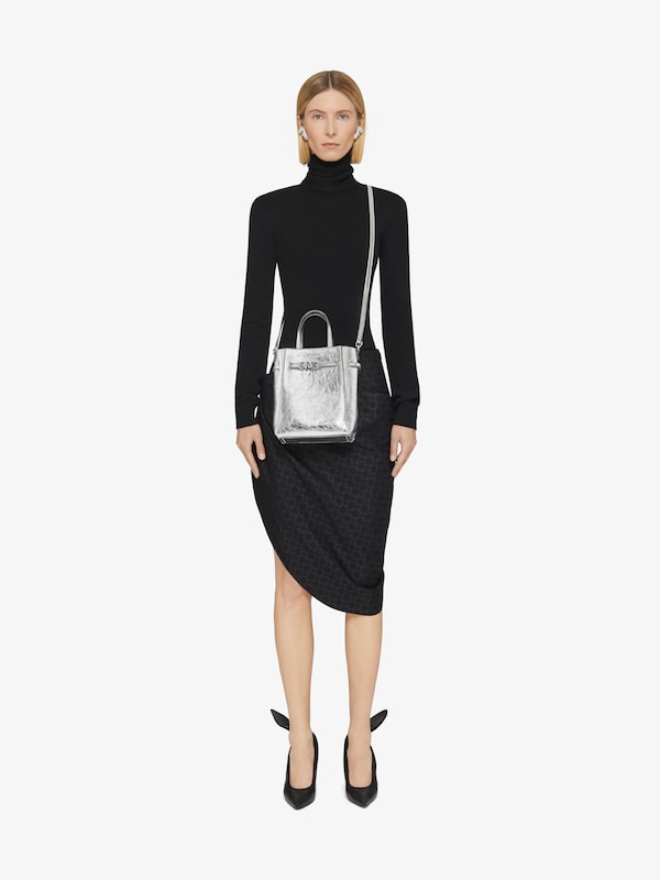 Givenchy Mini Voyou Tote Bag In Laminated Leather