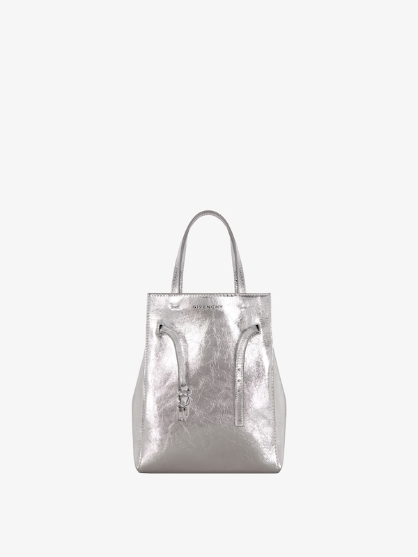 Givenchy Mini Voyou Tote Bag In Laminated Leather