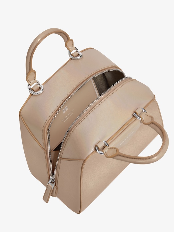 Givenchy Nano Antigona Cube Bag In Pearly Leather