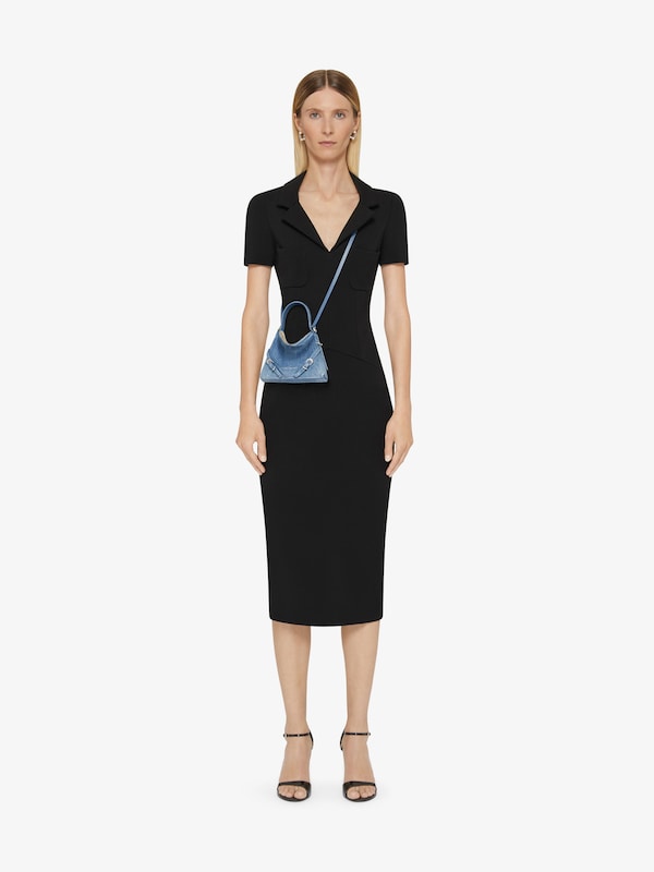 Givenchy Nano Voyou Bag In Washed Denim