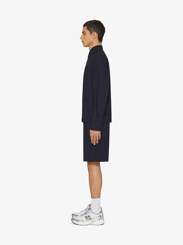Givenchy Overshirt In Wool Poplin With 4G Detail