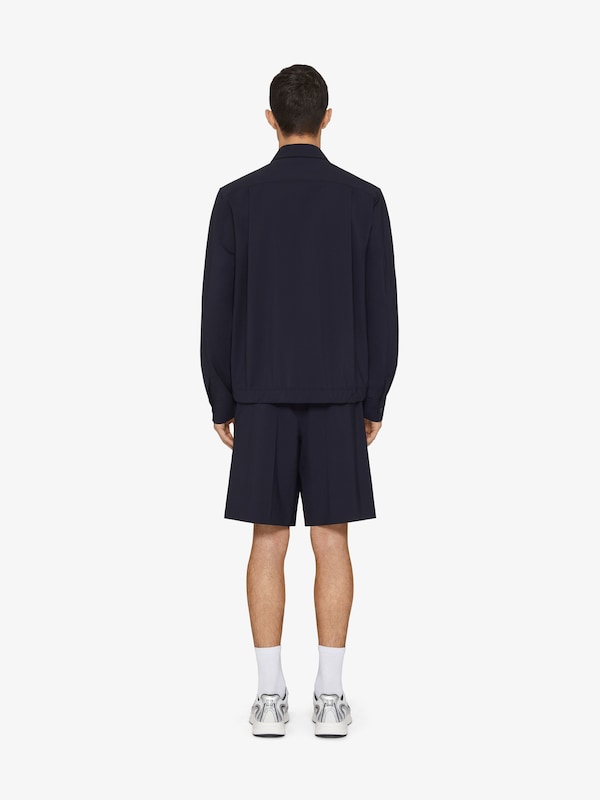 Givenchy Overshirt In Wool Poplin With 4G Detail