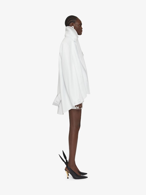 Givenchy Oversized Asymmetric Peacoat In Leather