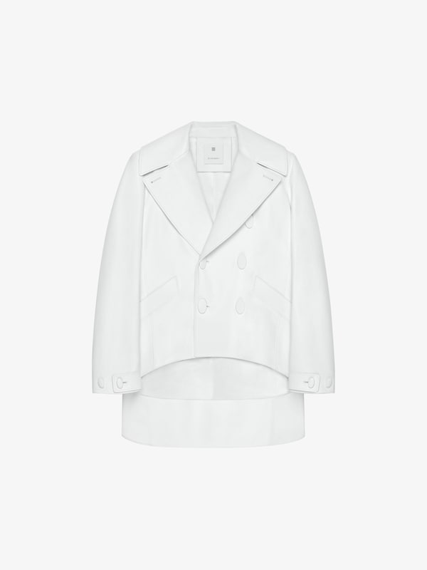 Givenchy Oversized Asymmetric Peacoat In Leather