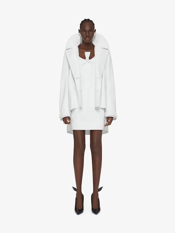Givenchy Oversized asymmetric peacoat in leather