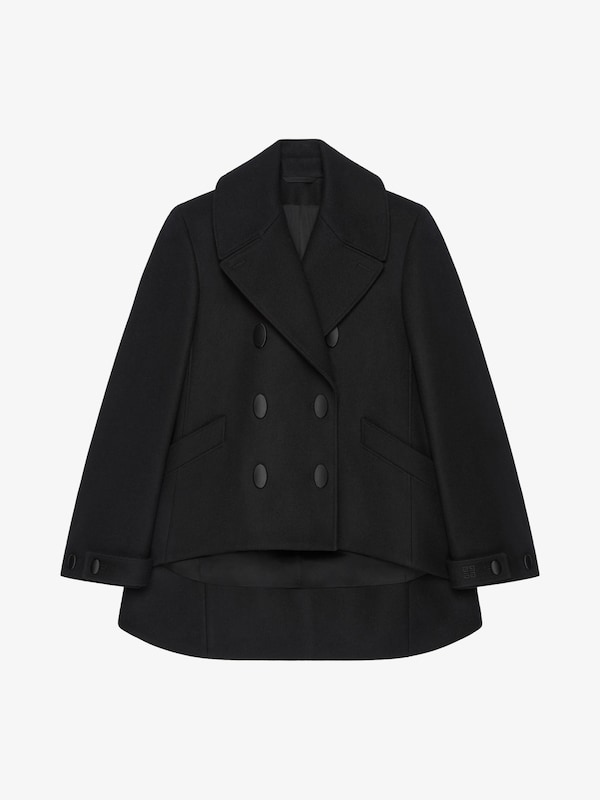 Givenchy Oversized Asymmetric Peacoat In Wool