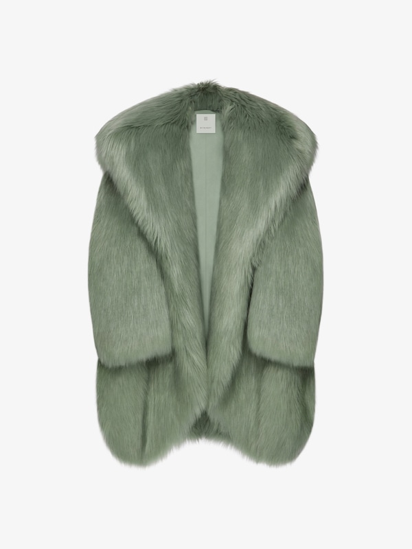 Givenchy Oversized Coat In Faux Fur