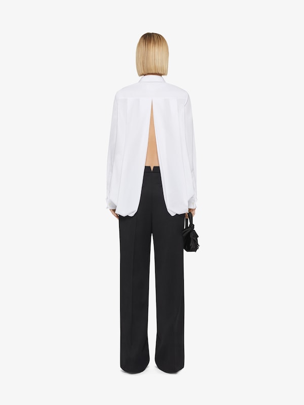 Givenchy Oversized Shirt In Poplin With Open Back