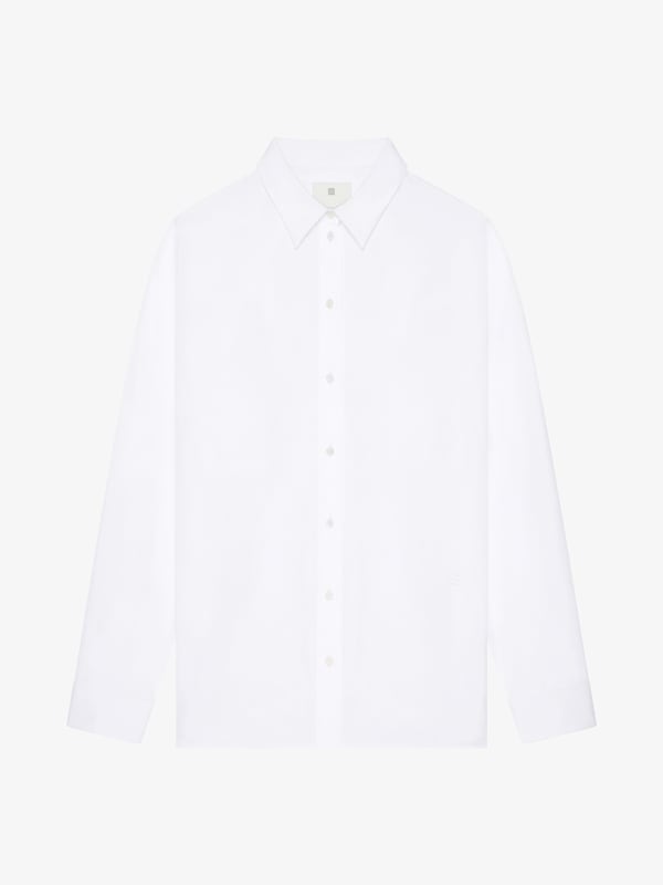 Givenchy Oversized Shirt In Poplin With Open Back