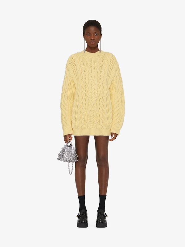 Givenchy Oversized Sweater In Cable-knit