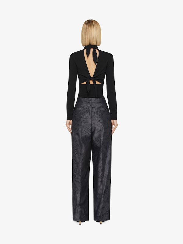 Givenchy Oversized Tailored Pants In Cat Jacquard