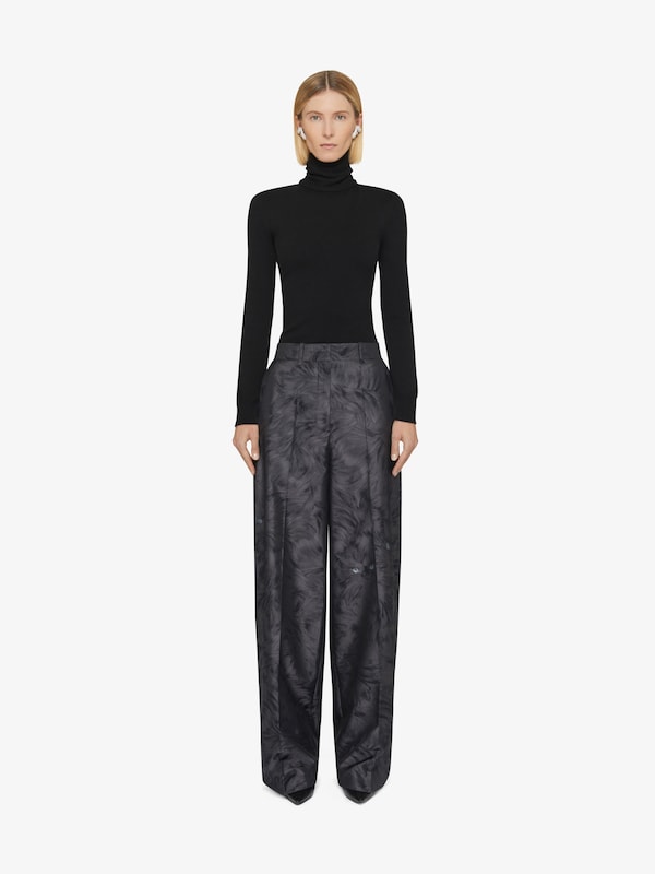 Givenchy Oversized tailored pants in cat jacquard