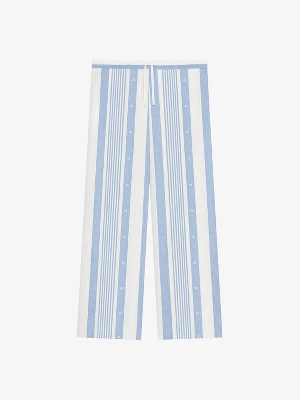 Givenchy Pants In Cotton And Linen With 4G Stripes