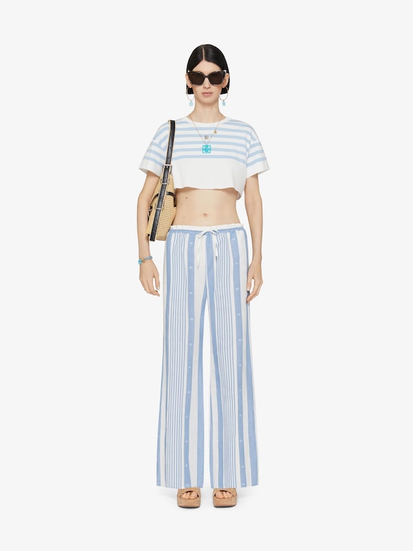 Givenchy Pants in cotton and linen with 4G stripes