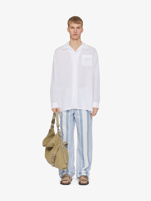 Givenchy Pants in linen with 4G stripes
