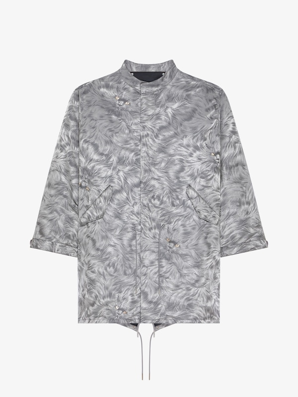 Givenchy Parka In Cat Jacquard