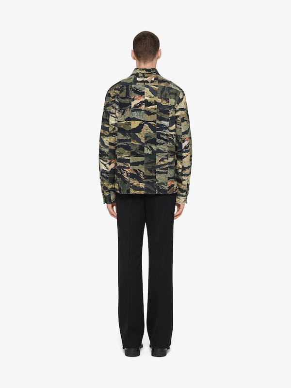 Givenchy Patchwork Shirt In Cotton With Camo Print