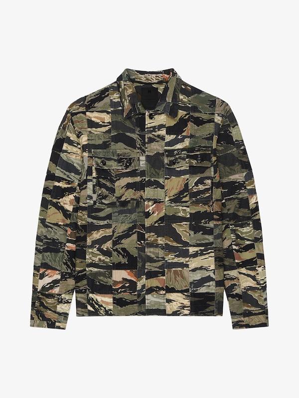 Givenchy Patchwork Shirt In Cotton With Camo Print