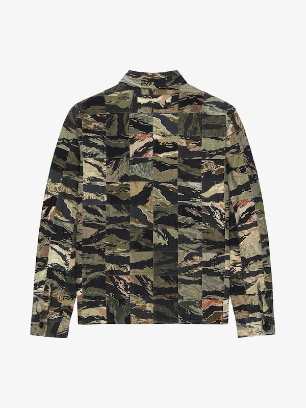 Givenchy Patchwork Shirt In Cotton With Camo Print