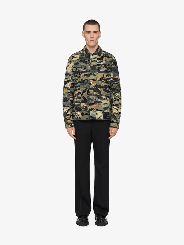 Givenchy Patchwork Shirt In Cotton With Camo Print