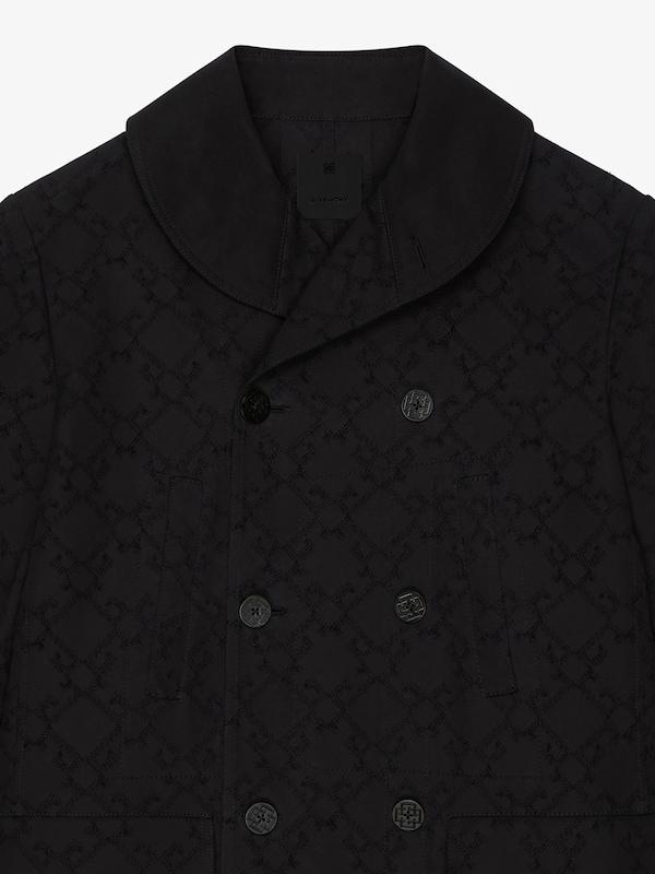 Givenchy Pea Coat In Monogram 72 Cotton