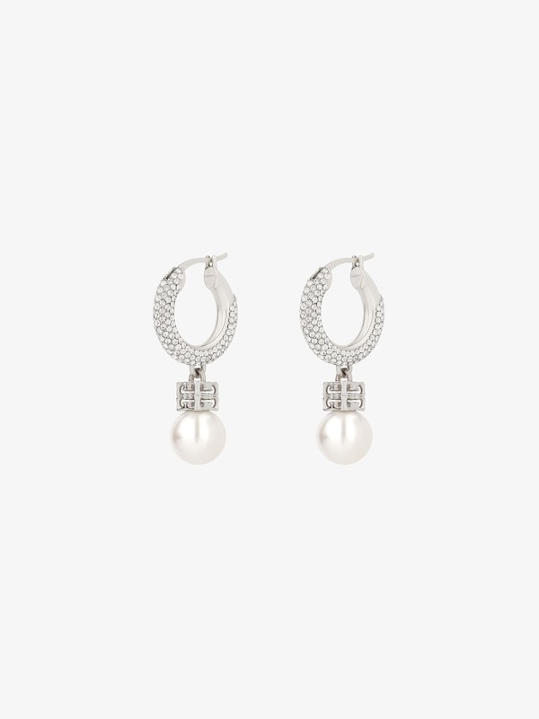 Givenchy Pearl Earrings In Metal With Crystals