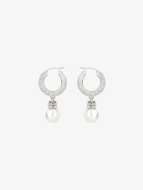 Givenchy Pearl Earrings In Metal With Crystals