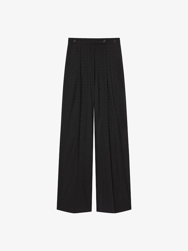 Givenchy Pleated Pants In Monogram 72 Jacquard