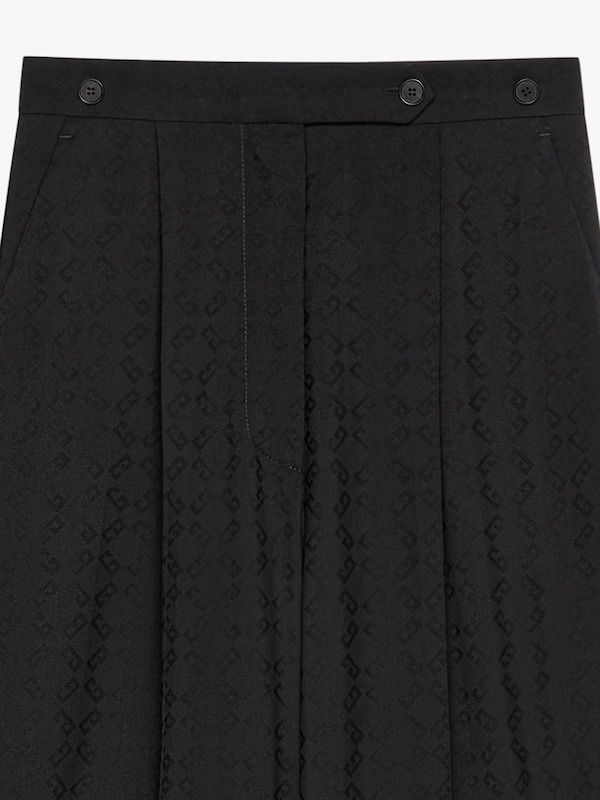 Givenchy Pleated Pants In Monogram 72 Jacquard
