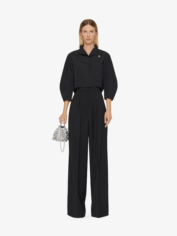 Givenchy Pleated Pants In Monogram 72 Jacquard