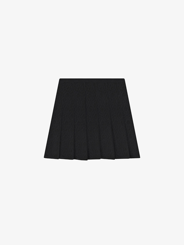 Givenchy Pleated Skirt In Monogram 72 Jacquard