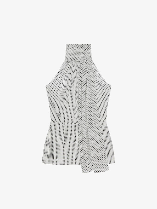 Givenchy Polka Dots Top In Silk With Lavallière