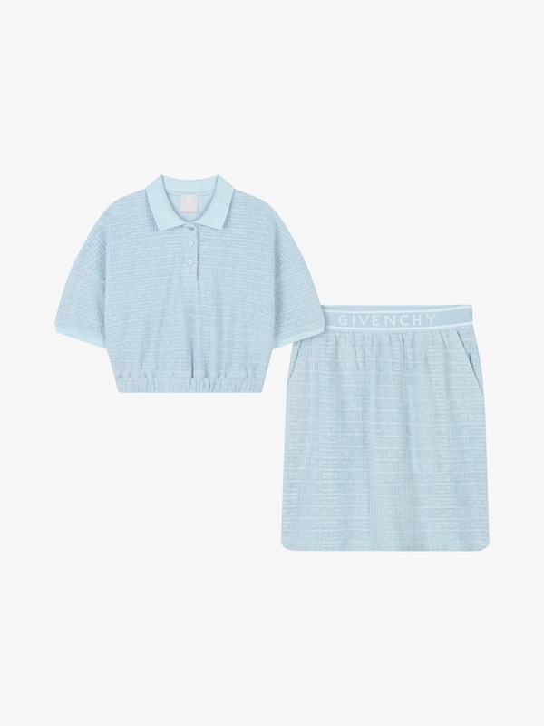 Givenchy Polo And Skirt Set In 4G Cotton Towelling
