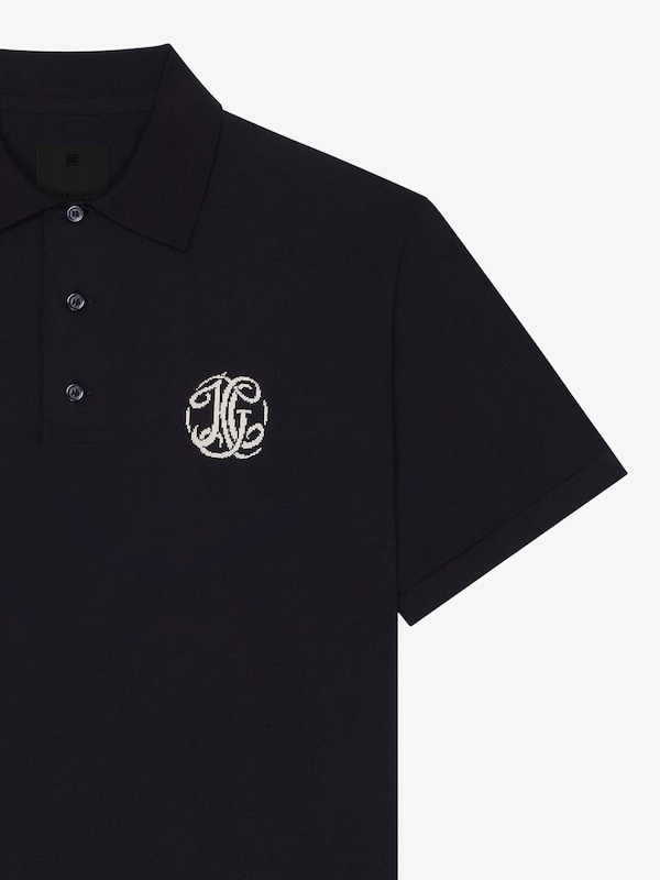 Givenchy Polo In Knit With HG Jacquard
