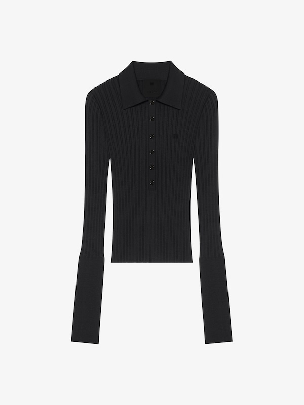 Givenchy Polo Sweater In Wool With 4G Detail