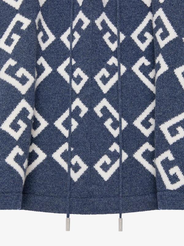 Givenchy Poncho In Monogram 72 Jacquard With Laces