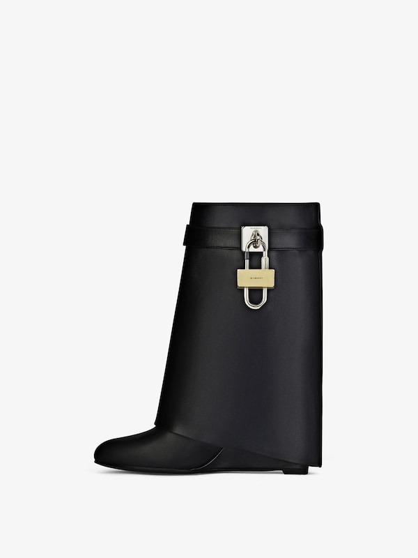 Givenchy Shark Lock Ankle Boots In Leather