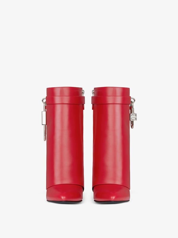 Givenchy Shark Lock Ankle Boots In Leather