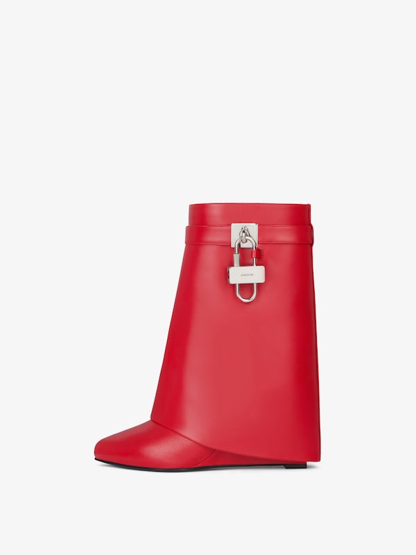 Givenchy Shark Lock Ankle Boots In Leather