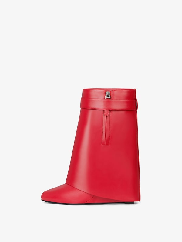 Givenchy Shark Lock Ankle Boots In Leather
