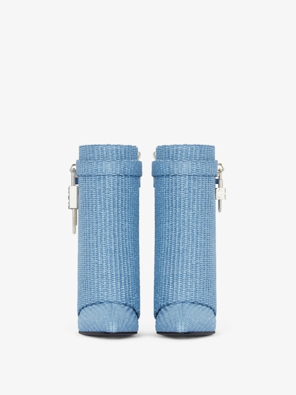 Givenchy Shark Lock Ankle Boots In Raffia