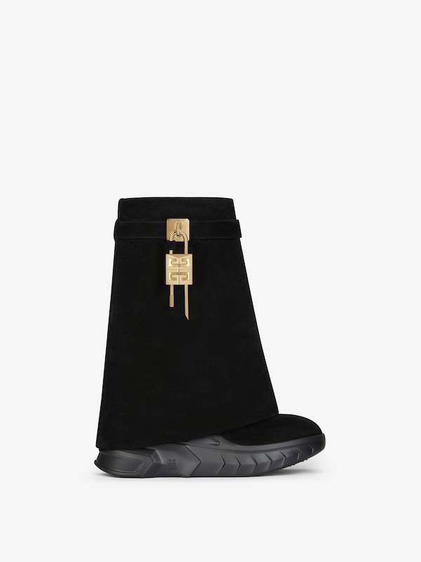 Givenchy Shark Lock Biker ankle boots in suede