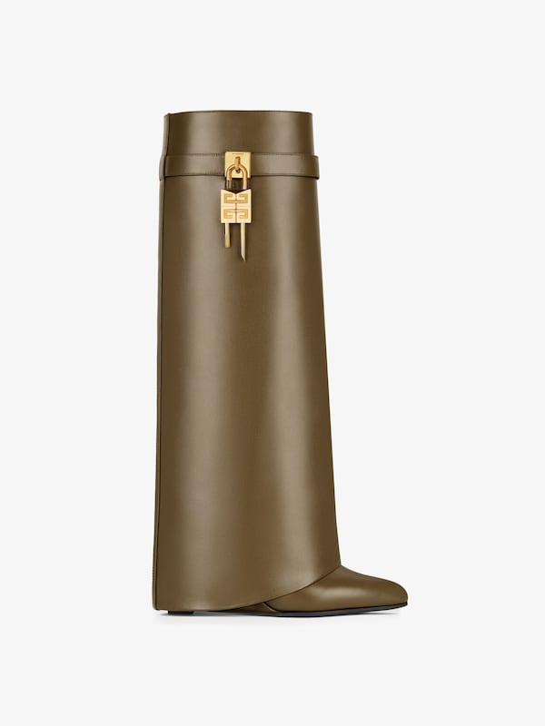 Givenchy Shark Lock Boots In Leather