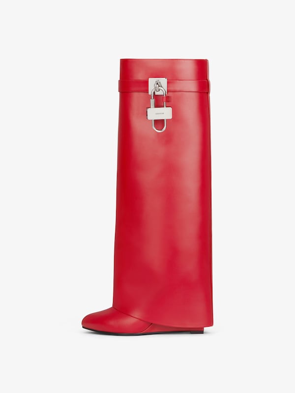 Givenchy Shark Lock Boots In Leather