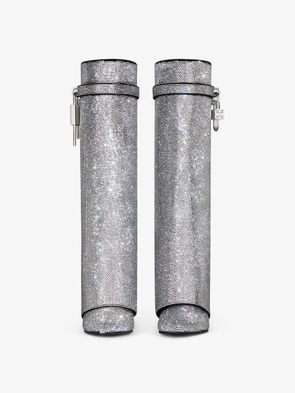 Givenchy Shark Lock Boots Wide Fit In Strass