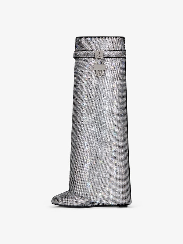 Givenchy Shark Lock Boots Wide Fit In Strass